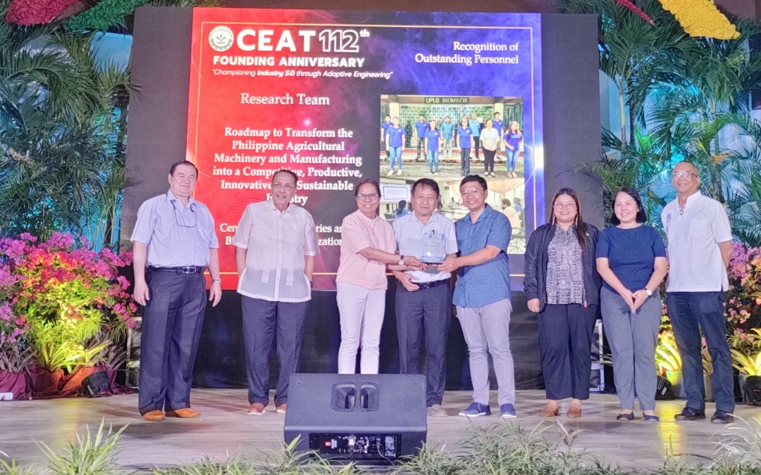 UPLB-BIOMECH Wins the 2024 Outstanding Research Team Award during the 112th CEAT Foundation Day